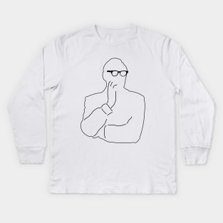 Jack Benny Outline Kids Long Sleeve T-Shirt